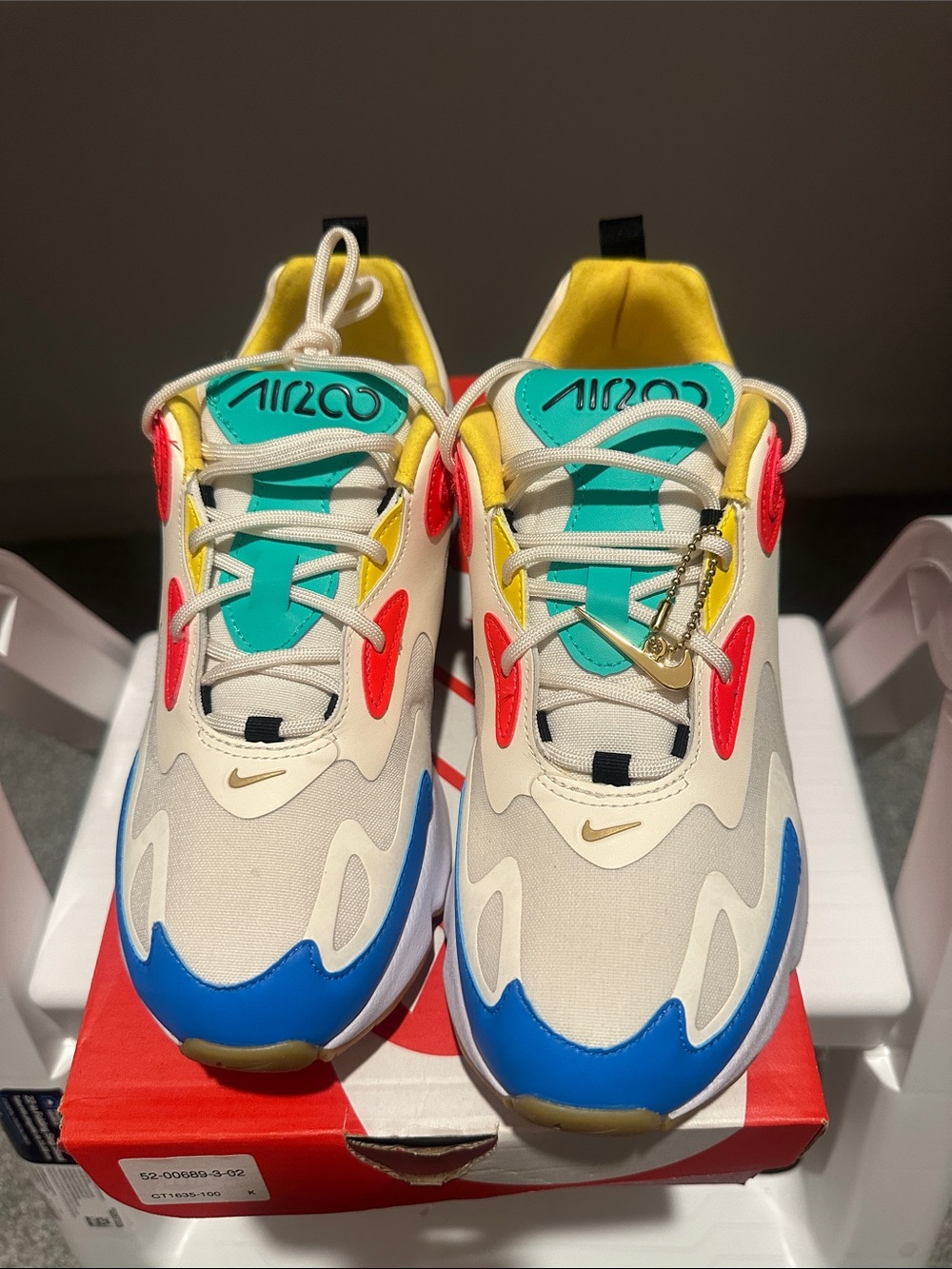 Nike Women’s Multicolor Air Max-Style Sneakers - Teal/Blue/Yellow/Red/Cream